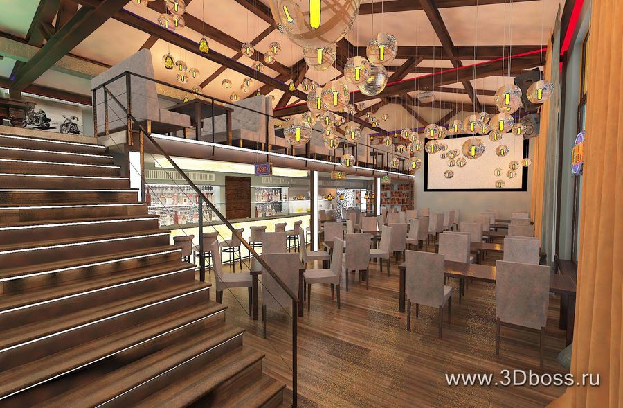 Дизайн зала ресторана